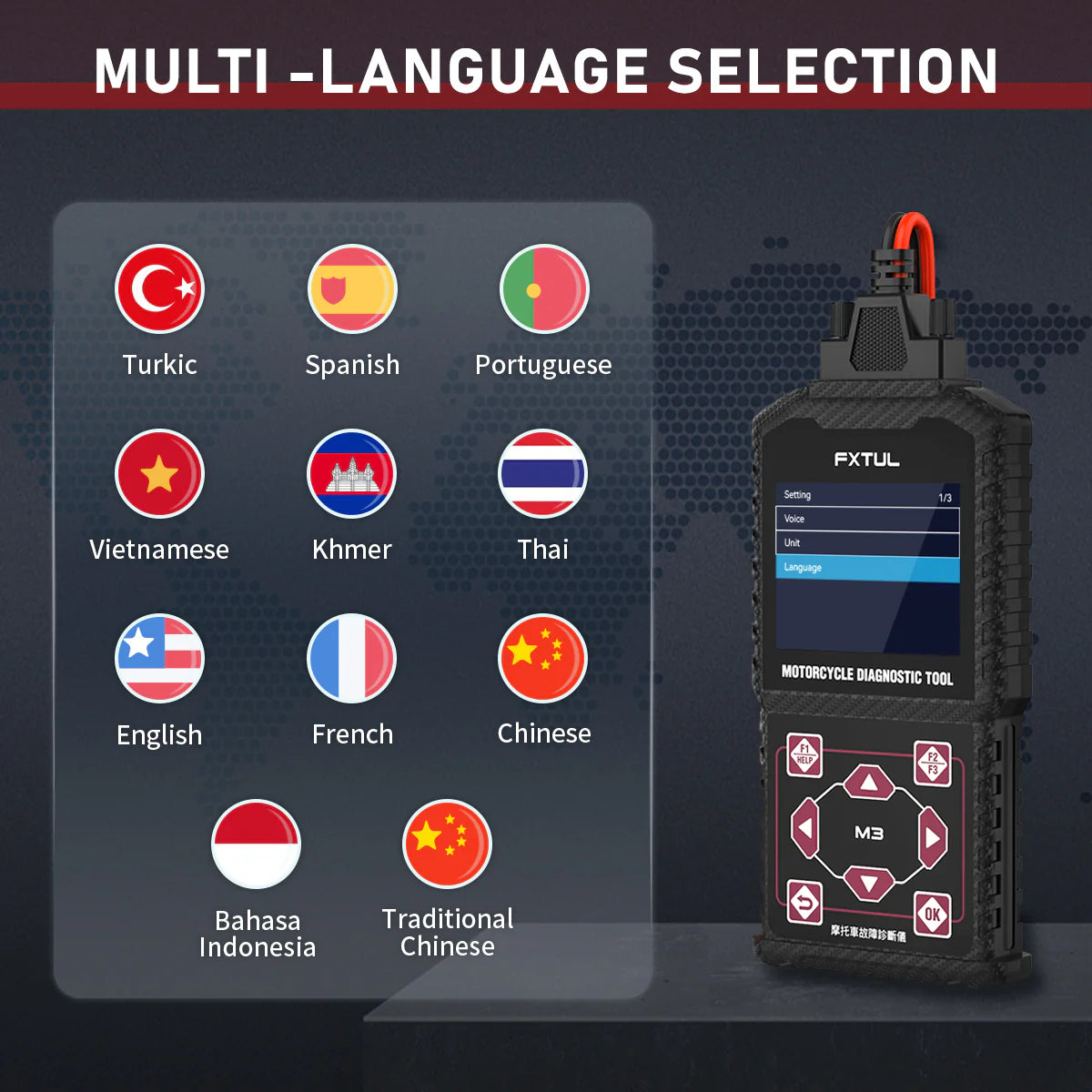 FXTUL M3 Motorcycle Diagnostic Tool