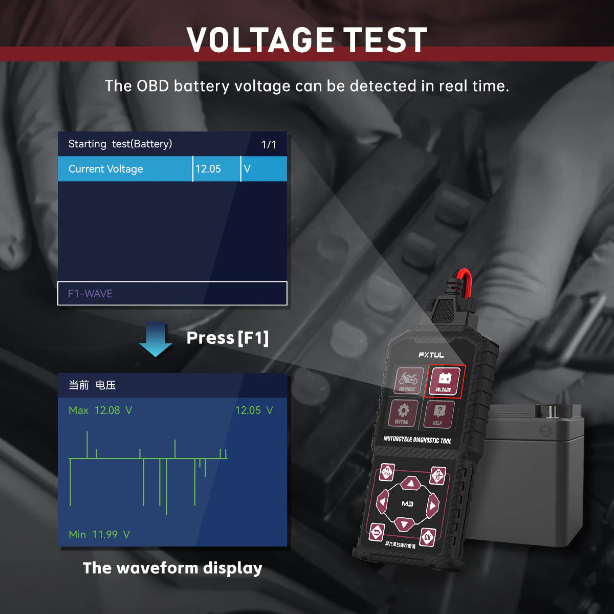 FXTUL M3 Kymco Sym Yamaha Motorcycle Diagnostic Tool