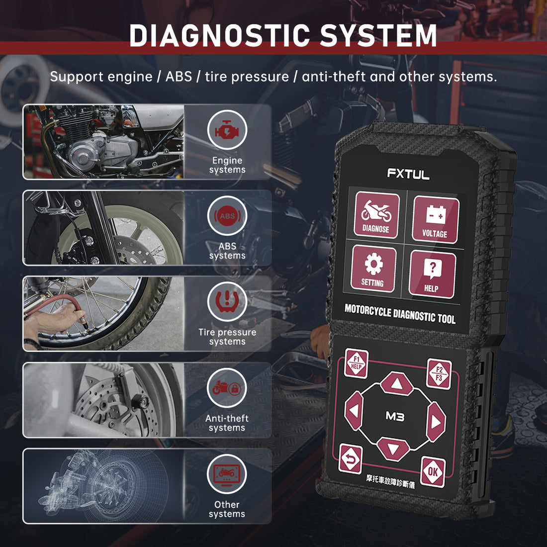 FXTUL M3 Motorcycle Diagnostic Tool