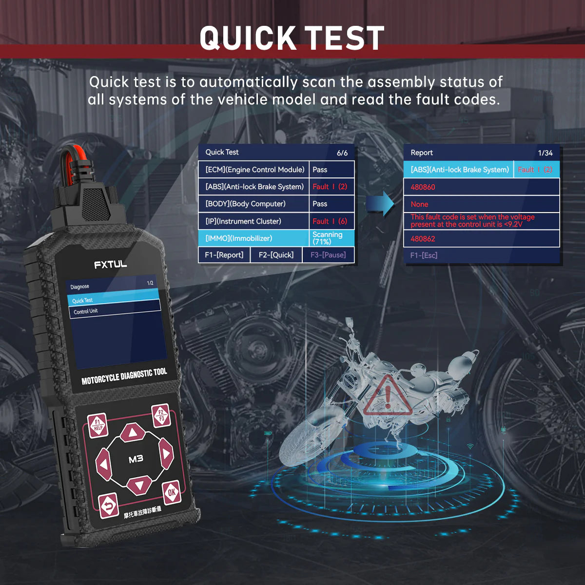 FXTUL M3 Motorcycle Diagnostic Tool